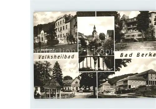 Bad Berka Sanatorium Goethe Brunnen Wilhelmsburg Kat. Bad Berka