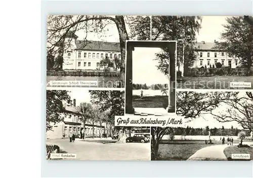 Rheinsberg Mark Sanatorium Schloss Kavalierhaus Schlosspark Hotel Ratskeller Kat. Rheinsberg