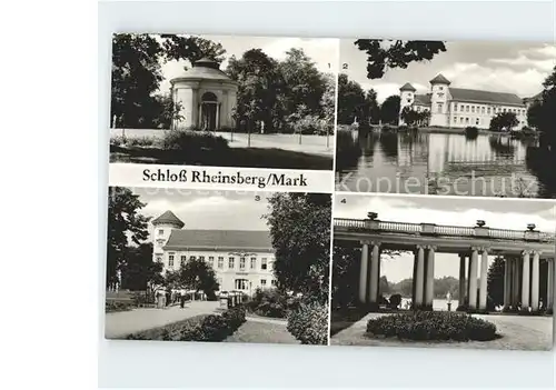 Rheinsberg Mark Schloss Pavillon Schlosspark Billardbruecke Schlosskolonaden Kat. Rheinsberg