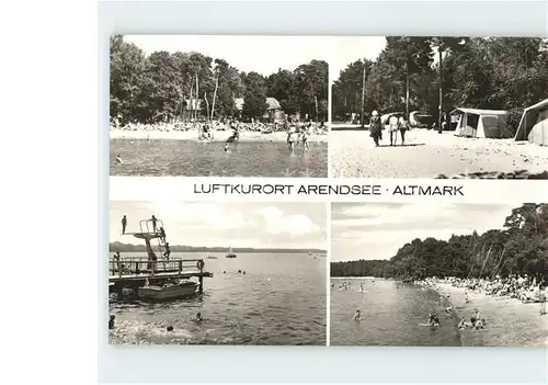 Arendsee Altmark Strandleben Zeltplatz Kat. Arendsee