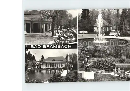 Bad Brambach Radonquelle Schillerquelle Festhalle Nixe Kurpark Kat. Bad Brambach