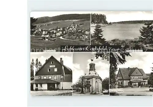 Carlsfeld Erzgebirge Talsperre Weiterswiese FDGB Erholungsheim Kirche Gasthaus Talsperre Kat. Eibenstock