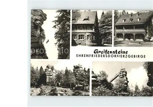 Ehrenfriedersdorf Erzgebirge Greifensteine Berggaststaette Heimatmuseum Aussichtsfelsen Kat. Ehrenfriedersdorf