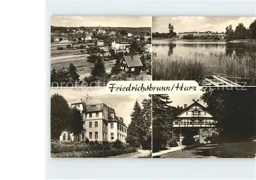 Friedrichsbrunn Harz Gondelteich Sanatorium Ernst Thaelmann Kurhaus  Kat. Friedrichsbrunn