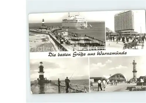 Warnemuende Ostseebad Faehrschiff Hotel Neptun Strandpromenade Mole Kat. Rostock