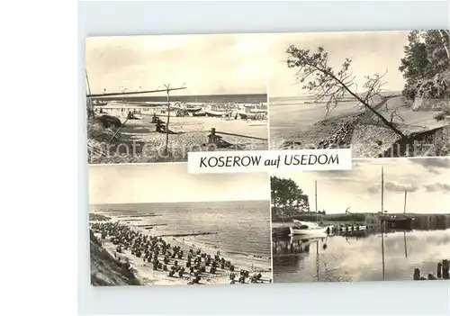 Koserow Ostseebad Usedom Fischereistrand Ufermauer Streckelberg Badestrand  Kat. Koserow