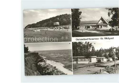 Koserow Ostseebad Usedom Strand Forstferienobjekt Damerow Streckelbergmauer Kat. Koserow