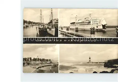 Warnemuende Ostseebad Dampfer Luchtturm Hafen Kat. Rostock