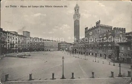 Siena Piazza del Campo Ora Vittorio Emanuele III Kat. Siena