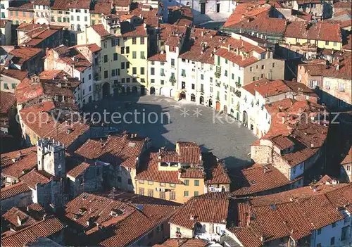 Lucca Fliegeraufnahme Anfiteatro Romano Basilica di S Frediano Kat. Lucca