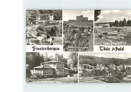 Finsterbergen Konzertplatz FDGB Erholungsheim Wilhelm Pieck Schwimmbad Steigermuehle Kat. Finsterbergen Thueringer Wald
