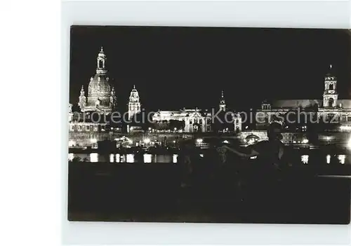 Dresden Bruehlsche Terrasse Frauenkirche Kat. Dresden Elbe