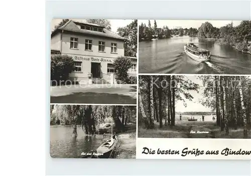 Bindow Dampfer  Gasthaus Tante Anna Zistsee  Kat. Heidesee