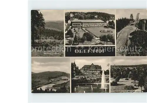 Oberhof Thueringen Schanze Rennsteig Thaelmann Haus Luetschetalsperre Kat. Oberhof Thueringen