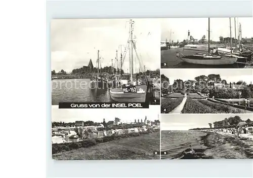 Insel Poel Kirchdorf Hafen Timmendorf Zeltplatz Segelboot Hafen Schwarzer Busch Kat. Insel Poel