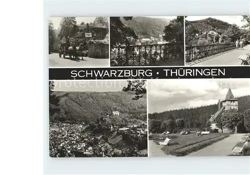 Schwarzburg Thueringer Wald Pferdekutsche Schweizer Haus  Kat. Schwarzburg