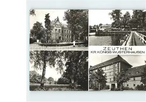Zeuthen Bruecke Burg Rathaus Kat. Zeuthen