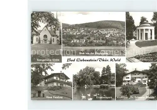 Bad Liebenstein Reichshoehe Brunnentempel Klubhaus Dr Salvador Allende Elisabethpark  Kat. Bad Liebenstein