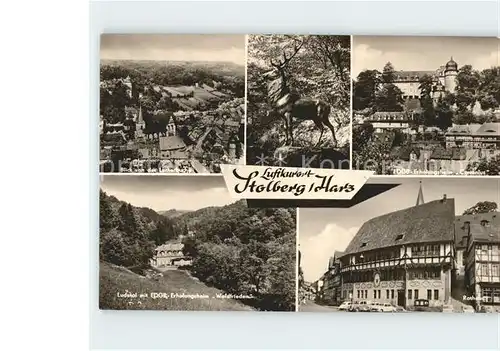 Stolberg Harz FDGB Erholungsheim Comenius Rathaus Ludetal Erholungsheim Waldfrieden Kat. Stolberg Harz