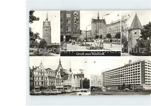 Rostock Mecklenburg Vorpommern Kroepeliner Tor Lange Strasse Stadtmauer Ernst Thaelmann Platz Kat. Rostock