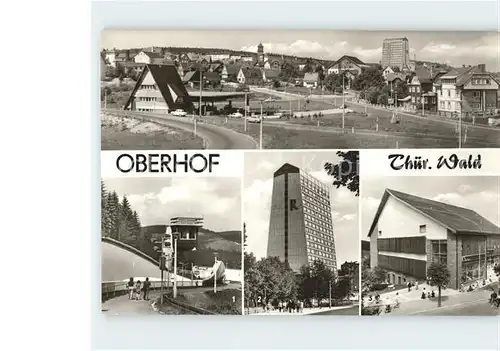 Oberhof Thueringen Rennschlitten Bobbahn FDGB Erholungsheim Rennsteig Einkaufszentrum Kat. Oberhof Thueringen