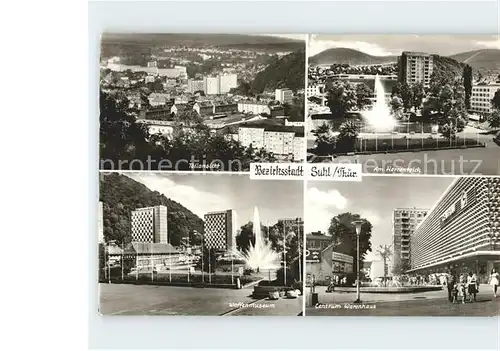 Suhl Thueringer Wald Herrenteich Centrum Warenhaus Waffenmuseum Kat. Suhl