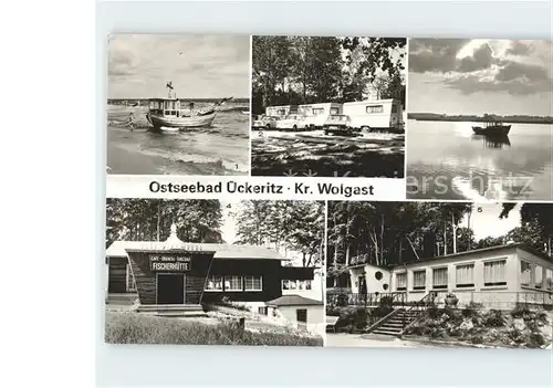 ueckeritz Usedom Strand Wohnwagen VEB Kombinat Achterwasser Fischerhuette  Kat. ueckeritz Usedom