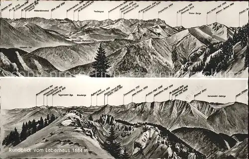 Garmisch Partenkirchen Panoramakarte Loisachtal Bischof Hohe Kisten Kat. Garmisch Partenkirchen