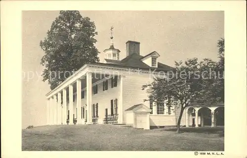Mount Vernon Washington Mansion East Front Kat. Mount Vernon