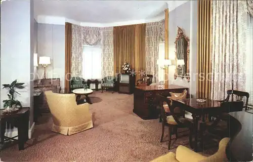 Chicago Illinois Living Room Presidential Suite Congress Hotel Kat. Chicago