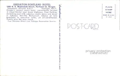 Portland Oregon Sheraton Portland Hotel Kat. Portland