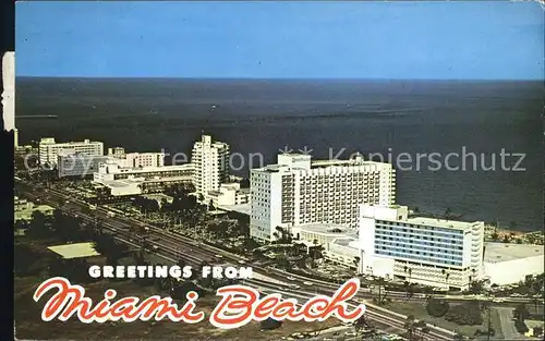 Miami Beach Fliegeraufnahme famous Bal Harbour Hotels Kat. Miami Beach