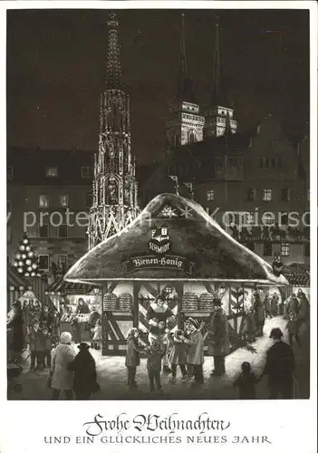 Nuernberg Christkindles Markt St Sebalduskirche Brunnen Weihnachten Kat. Nuernberg