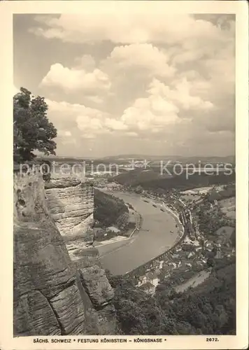 Koenigstein Saechsische Schweiz Festung Koenigsnase Kat. Koenigstein Saechsische Schweiz