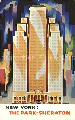 New York City The Park-Sheraton-Hotel Kuenstlerkarte / New York /
