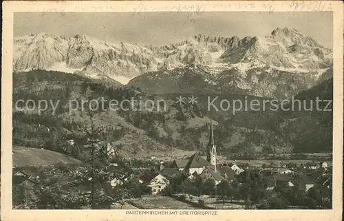 Garmisch Partenkirchen mit Dreitorspitze Kat. Garmisch Partenkirchen