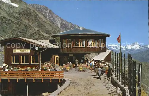 Saas Fee Bergsteigerheim Restaurant Laengfluh Kat. Saas Fee