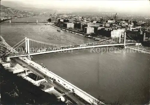 Budapest Fliegeraufnahme Bruecken Kat. Budapest