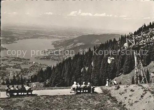 Rottach Egern Wallbbergbahn Blick auf Tegernsee Kat. Rottach Egern