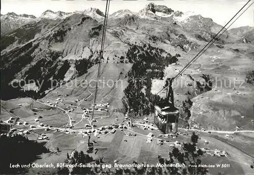 Lech Vorarlberg mit Oberlech Ruetikopf Seilbahn Mohnefluh Kat. Lech