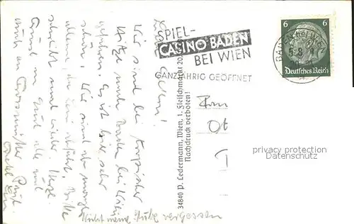 Baden Wien Helenental Kat. Baden