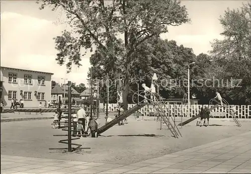 Muehlhausen Thueringen Naherholungsheim Schwanenteich Spielplatz Kat. Muehlhausen Thueringen