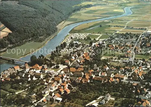 Oberweser Hessen Gieselwerder Fliegeraufnahme Kat. Oberweser