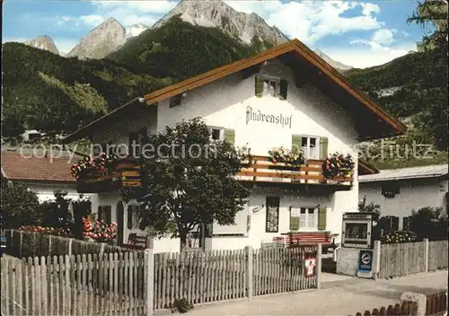 Mittenwald Karwendel Tirol Haus Andreashof Kat. Schwaz
