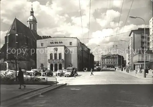 Opava Troppau Namesti 1. Maje Slezske divadlo Nejedleho Kat. Opava