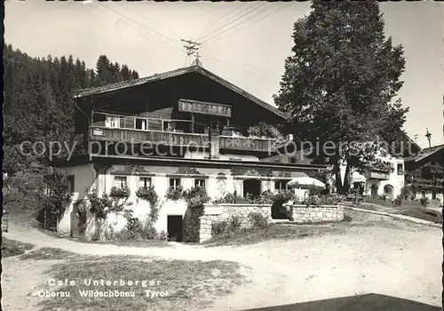 Oberau Tirol Cafe Unterberger  Kat. Wildschoenau