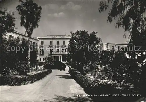 Siracusa Grand Hotel Villa Politi Kat. Siracusa