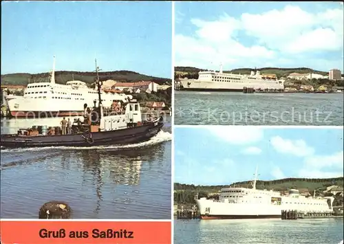 Sassnitz Ostseebad Ruegen Faehre Fischboot Kat. Sassnitz