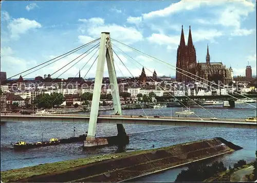 Koeln Rhein Severinsbruecke Dom Kat. Koeln