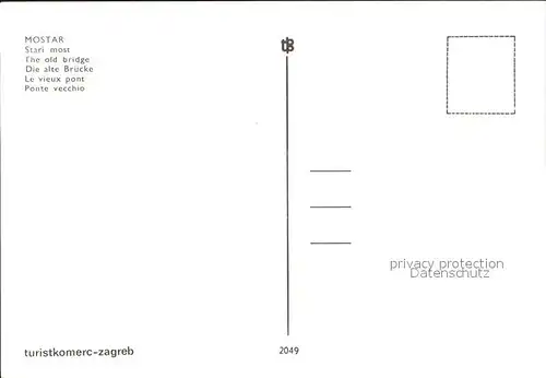 Mostar Moctap Alte Bruecke Kat. Mostar
